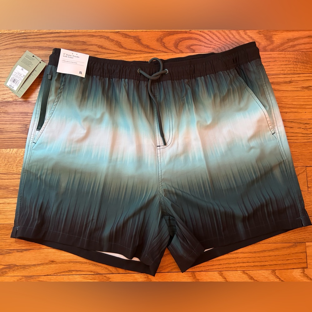 Goodfellow & Co Blue and Black Swim Trunks